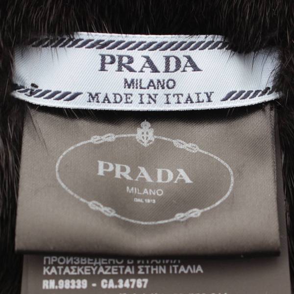 プラダ(Prada) ミンク ファー ウール カシミヤ マフラー 1G1238