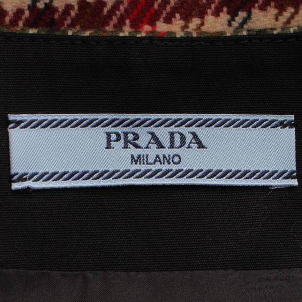 プラダ(Prada) 20SS カシミヤ混 ハウンドトゥース ジャンパースカート