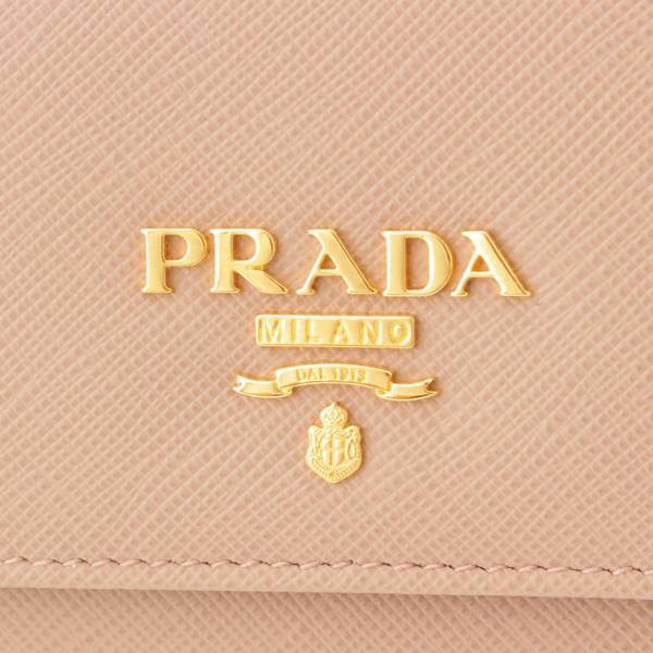 プラダ(Prada) サフィアーノ レザー 二つ折り長財布 ウォレット 1MH132 ベージュ 中古 通販 retro レトロ