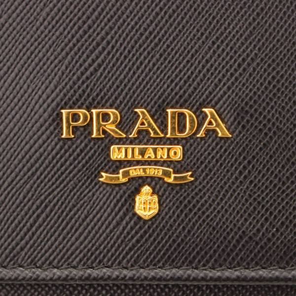 プラダ(Prada) サフィアーノ 二つ折り長財布 ショルダーウォレット 