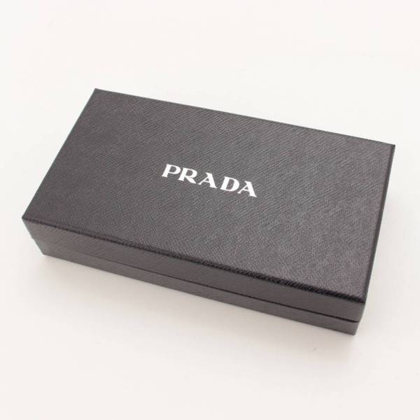 プラダ(Prada) サフィアーノ リボン付き ラウンドファスナー 長財布