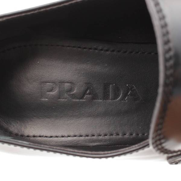 プラダ Prada モノリス ブラッシュドレザー ローファー シューズ ブラック 37.5 中古 通販 retro レトロ