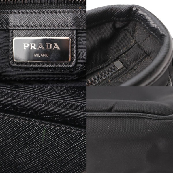 プラダ Prada テスート サフィアーノ ナイロン ショルダーバッグ 2VH797 ブラック 中古 通販 retro レトロ