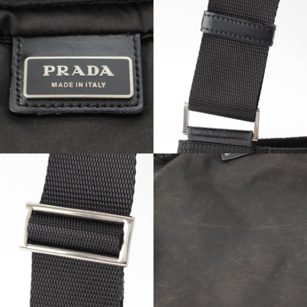 プラダ Prada 三角ロゴ トライアングル ナイロン ショルダーバッグ BT0175 ブラック 中古 通販 retro レトロ