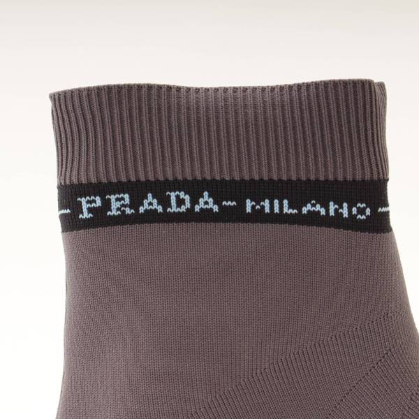 プラダ(Prada) ロゴ ソックススニーカー グレー 37 中古 通販 retro レトロ