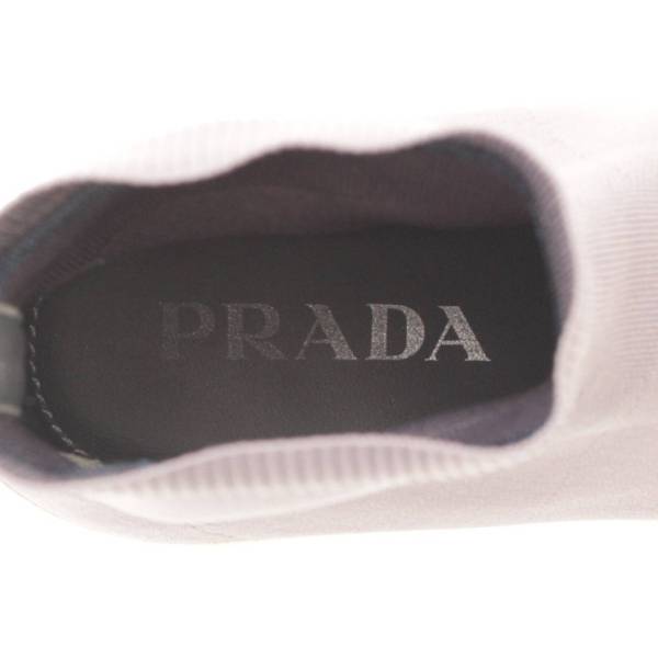 プラダ(Prada) ロゴ ソックススニーカー グレー 37 中古 通販 retro レトロ