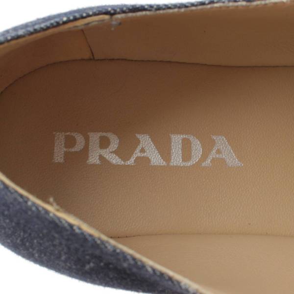 プラダ(Prada) デニム レースアップ エスパドリーユ スニーカー