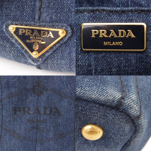 プラダ(Prada) カナパ デニム 2WAY トートバッグ B2439G インディゴ