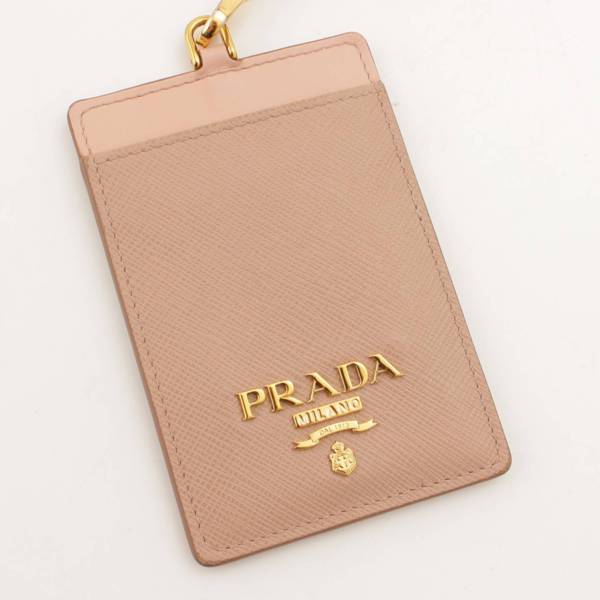 プラダ(Prada) サフィアーノレザー ロゴ パスケース 定期入れ カード 