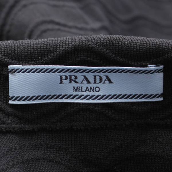 プラダ Prada 22年 トライアングル ベルト付き ジャカード ショートパンツ P222GH ブラック 38 中古 通販 retro レトロ