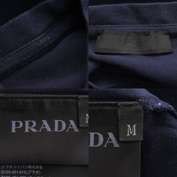 プラダスポーツ Prada Sport 18年 メンズ ナイロン切り替え Tシャツ 半袖 トップス カットソー ネイビー M 中古 通販 retro  レトロ