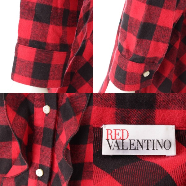 レッドヴァレンティノ(Red Valentino) フリル チェック ワンピース