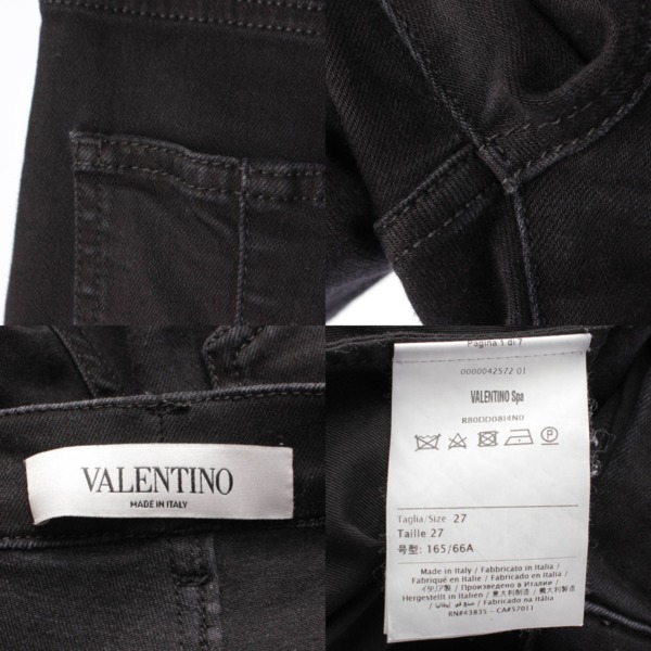 レッドヴァレンティノ Red Valentino ロゴ デニム パンツ ジーンズ ボトムス ブラック 27 中古 通販 retro レトロ