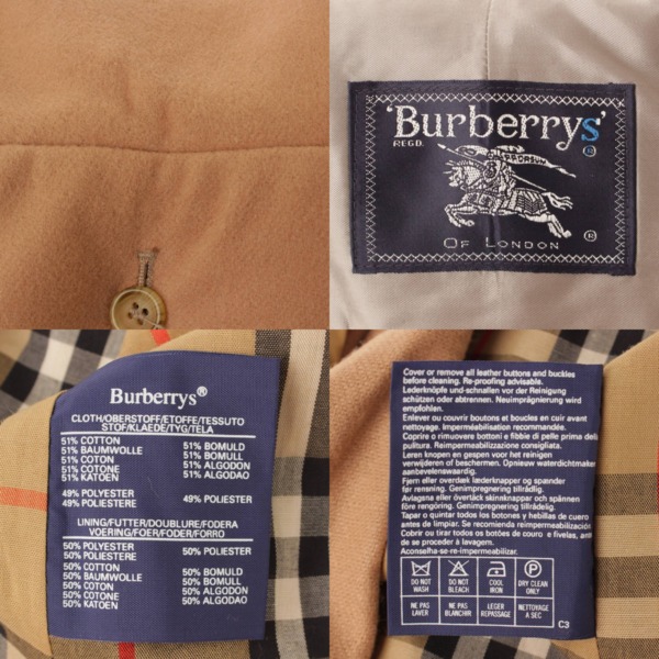 バーバリーズ(Burberrys) メンズ ライナー付 ステンカラーコート