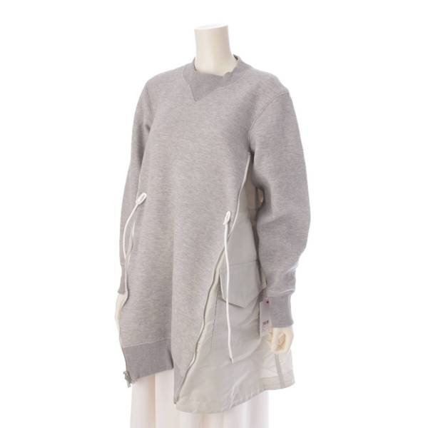 サカイ sacai Pre Sponge Sweat X Ma-1 Dress コットン スウェット ワンピ―ス SCW-069 グレー 1 中古  通販 retro レトロ