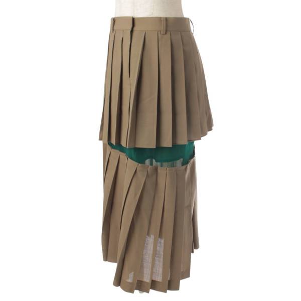 【未使用】sacai Suiting × Chiffon Skirt