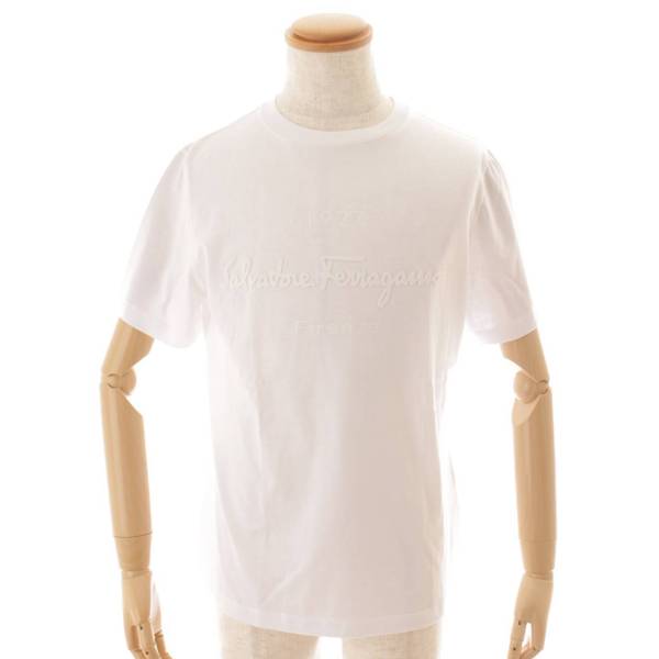 メンズ ロゴ 半袖 コットン Tシャツ 728398 ホワイト L