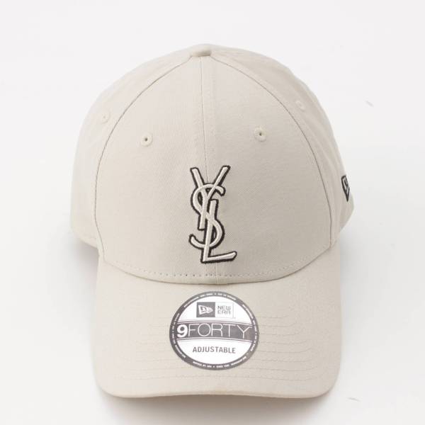 サンローラン SAINT LAURENT ニューエラ NEW ERA コラボ コットン ベースボールキャップ 帽子 ベージュ 中古 通販 retro  レトロ