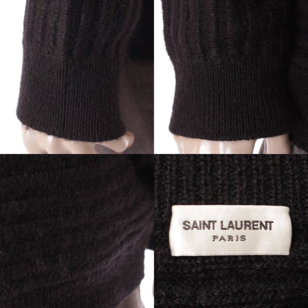 サンローラン(SAINT LAURENT) メンズ 20AW モヘア混 ボーダー クルー