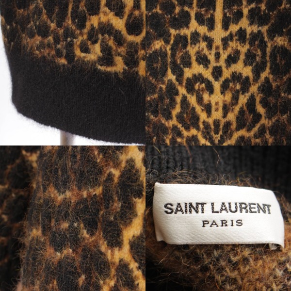 サンローラン(SAINT LAURENT) 20AW タートルネック レオパード モヘア