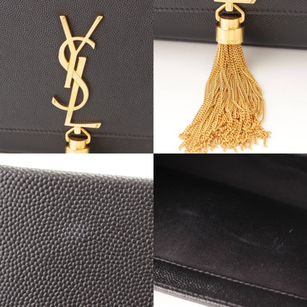 サンローラン(SAINT LAURENT) クラシックケイト モノグラム レザー ショルダーバッグ 354119 ブラック 中古 通販 retro  レトロ