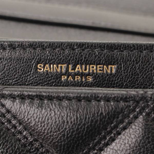 サンローラン(SAINT LAURENT) YSL ロゴ キルティング レザー チェーン