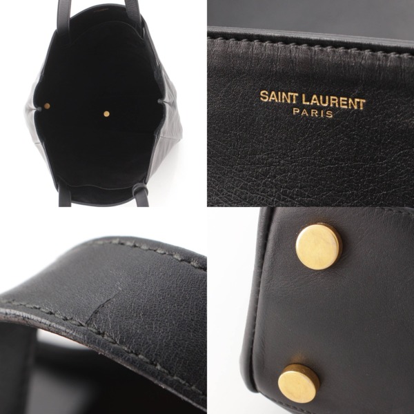 サンローラン SAINT LAURENT カバス レザー リバーシブル トートバッグ 318340 ブラック 中古 通販 retro レトロ