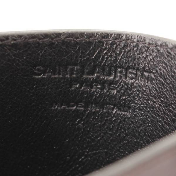 サンローラン(SAINT LAURENT) クロコ型押し レザー カードケース パス