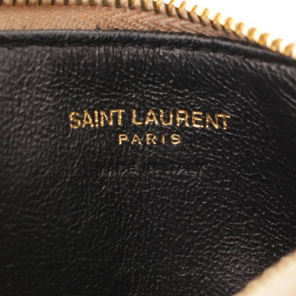 サンローラン(SAINT LAURENT) YSL モノグラム レザー カードケース コインケース 607915 ベージュ 中古 通販 retro  レトロ