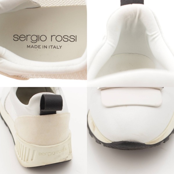 セルジオロッシ Sergio Rossi SR1 RUNNING メッシュ レザー ファブリック スニーカー A80840 ホワイト 36 中古 通販  retro レトロ