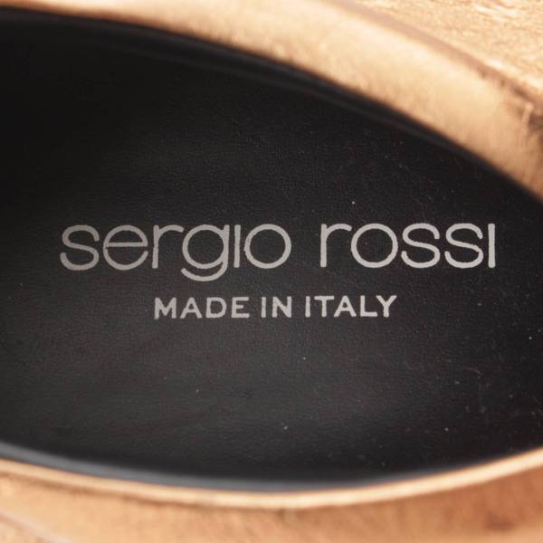 セルジオロッシ Sergio Rossi SR1 ロゴプレート スタッズ スリッポン 
