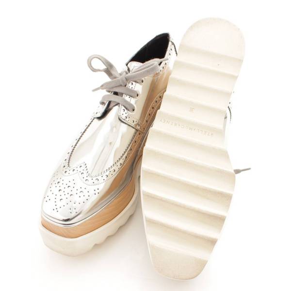 ステラマッカートニー(Stella McCartney) ELYSE エリス 厚底シューズ 430825 シルバー 38 中古 通販 retro レトロ