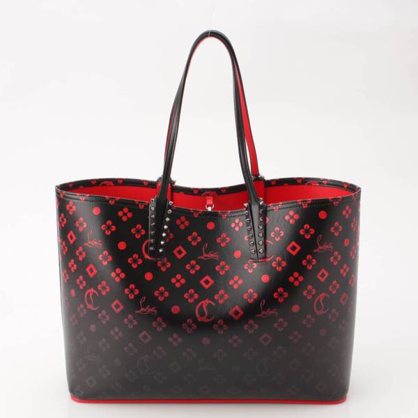 クリスチャンルブタン Christian Louboutin CABATA カバタ グラデーションスタッズ トートバッグ ポーチ 3195373  ブラック レッド 中古 通販 retro レトロ