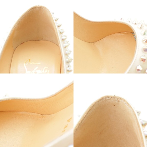 クリスチャン ルブタン(Christian Louboutin) LADY PEEP SPIKES パテント オープントゥ パンプス 34 1/2  中古 通販 retro レトロ