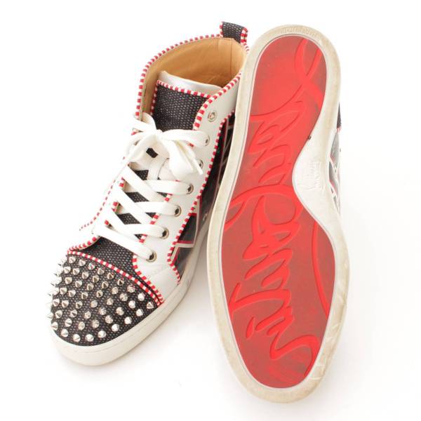 クリスチャン ルブタン(Christian Louboutin) メンズ ルイス スパイクスタッズ ハイカットスニーカー マルチカラー 41 中古  通販 retro レトロ