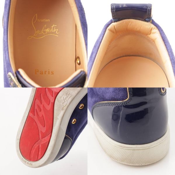 クリスチャンルブタン Christian Louboutin メンズ スタッズ スエード ローカット スニーカー ブルー 41 1/2 中古 通販  retro レトロ