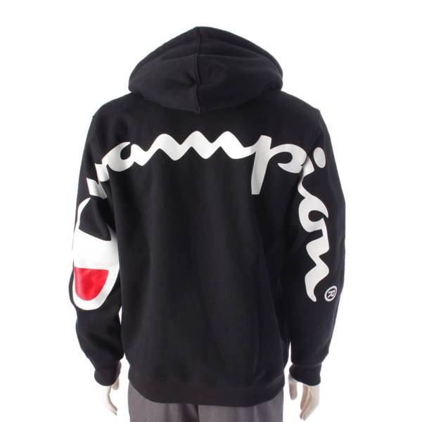 シュプリーム Supreme チャンピオン コラボ メンズ 18SS ロゴプリント プルオーバー パーカー ブラック M 中古 通販 retro レトロ