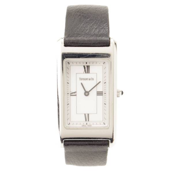 ティファニー(Tiffany) クラシックスクエア 腕時計 ホワイト ブラック