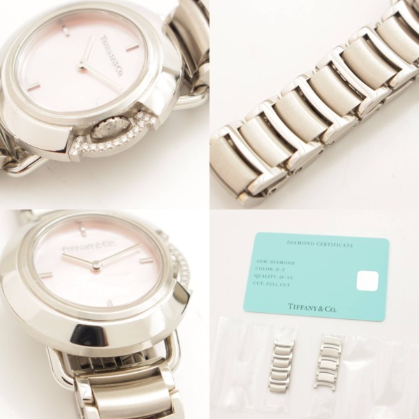 ティファニー(Tiffany) Tウォッチ 日本限定 シェル文字盤 QZ 腕時計 