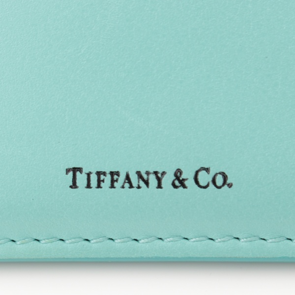 ティファニー(Tiffany) レザー パスケース カードケース ブルー 中古