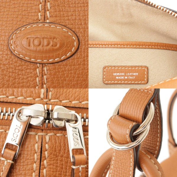 トッズ(Tods) ロゴ レザー スモール 2WAY ボストンバッグ