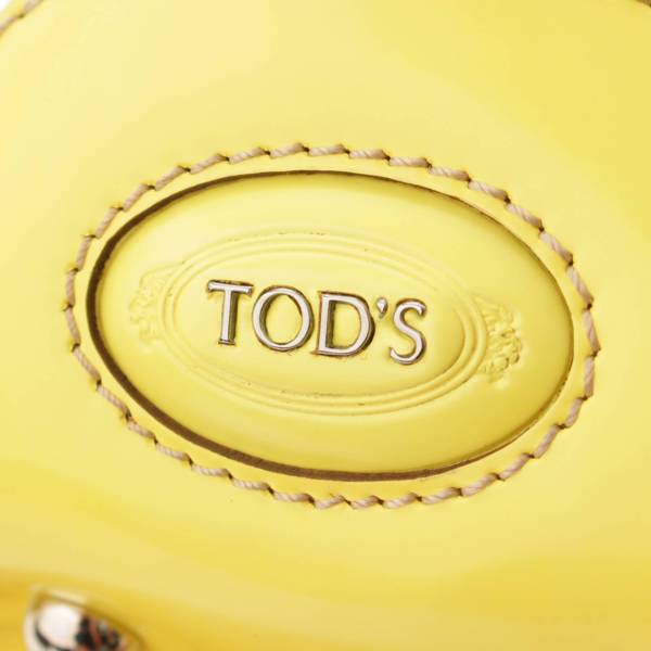 トッズ(Tods) バウレット サイドロゴ パテントレザー ハンドバッグ