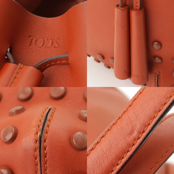 トッズ(Tods) SECCHIELLO レザー 巾着 ドローストリング ショルダー