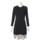 ウール ニットワンピース ドレス ビーズ装飾 クリスタル ラインストーン ブラック 0