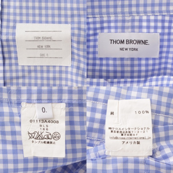 トムブラウン(Tom Brown) メンズ ギンガムチェック ボタンダウンシャツ ...