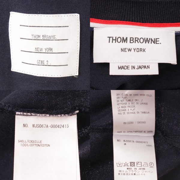 トムブラウン  MJS067A-00042415 クルーネックコットンTシャツ メンズ 2