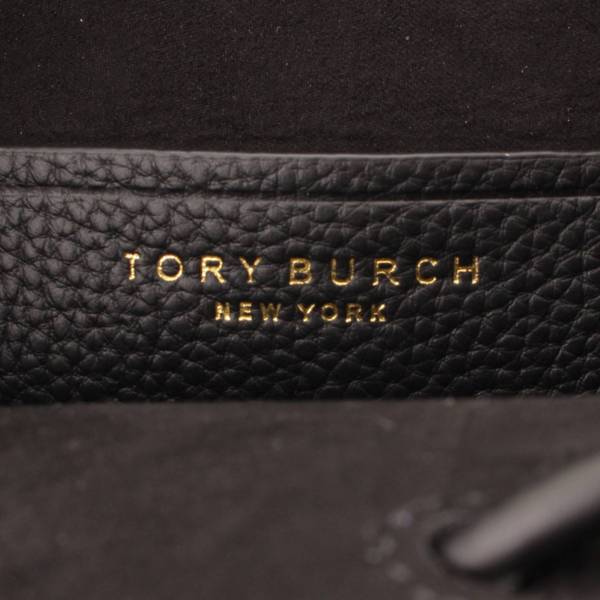 《美品》TORY BURCH ビッグタッセル バックパック 巾着 レザー 黒