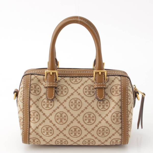 トリーバーチ Tory Burch Tモノグラム キャンバス ミニ バレル 2WAY