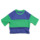 スポーツ ボーダー ショート 半袖 Tシャツ トップス ブルー×グリーン