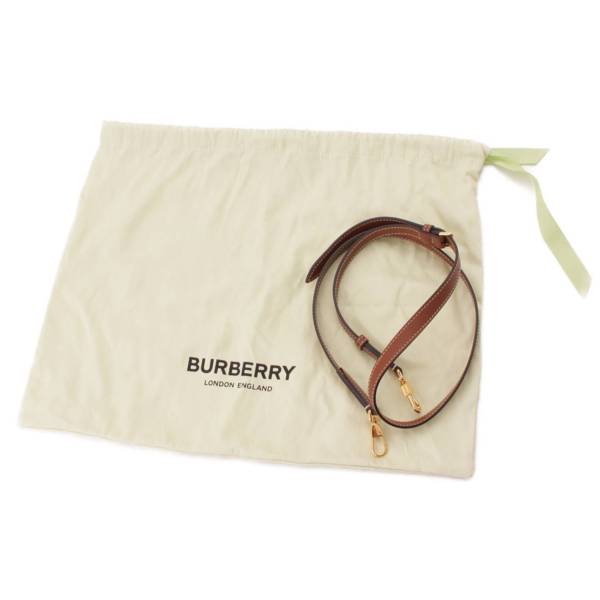 バーバリー(Burberry) ミニ トライカラー キャンバス レザー ポケット 